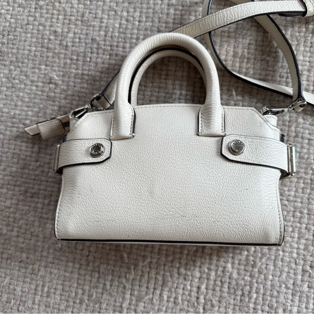 Henri Bendel NY micro mini “birkin lookalike” purse white leather - Picture 5 of 7